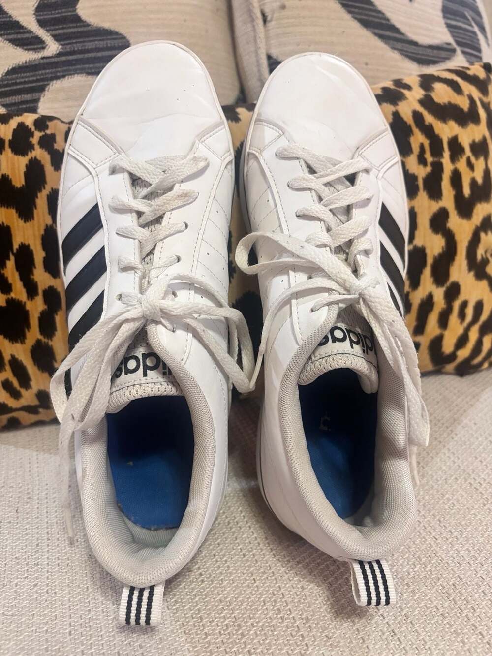 Adidas VS Pace White Black Low Top Lace Up Sneaker Shoes
